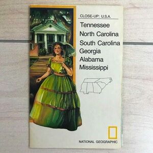 1975 National Geographic Southern States Close-Up Map Series
